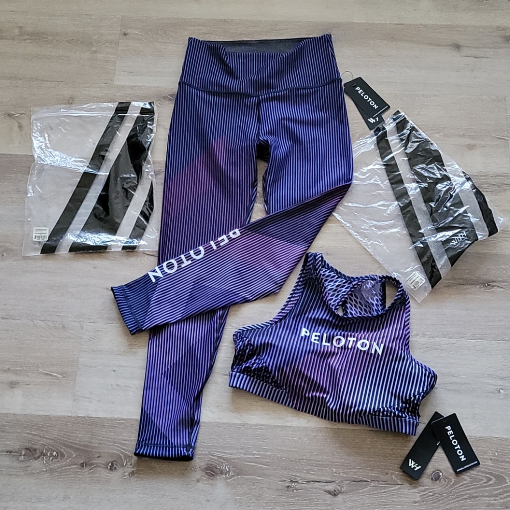 Array of color purple peloton with set